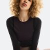 Dames Studio Knit Long-T Crop Dames Studio Knit Long-T Crop