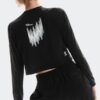 Dames Train Long-T Crop Graphic Dames Train Long-T Crop Graphic